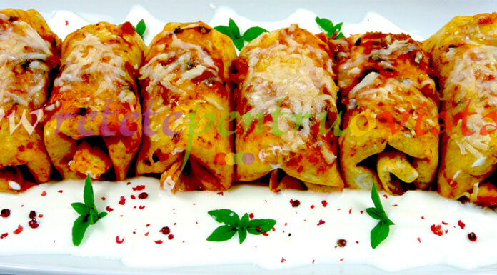 Clatite Umplute cu Pui si Legume Reteta de Clatite Umplute cu Pui si Legume