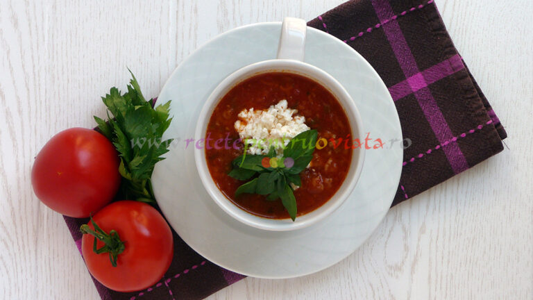 Supa de Rosii cu Orez si Busuioc