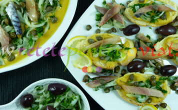 Aperitiv cu Peste Afumat si Piure de Naut Aperitiv cu Peste Afumat si Piure de Naut