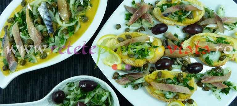 Aperitiv cu Peste Afumat si Piure de Naut