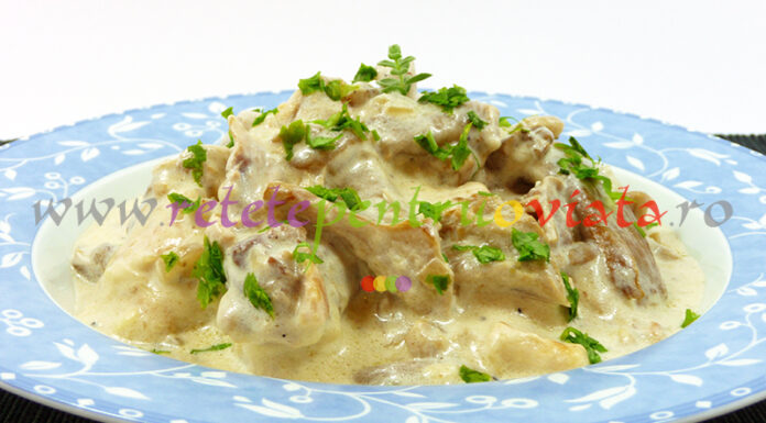 Pui cu Ciuperci si Smantana Pui cu Ciuperci si Smantana