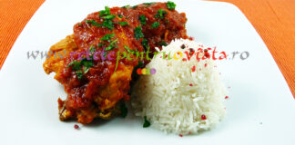 Pui cu Sos de Rosii Reteta de pui cu sos de rosii