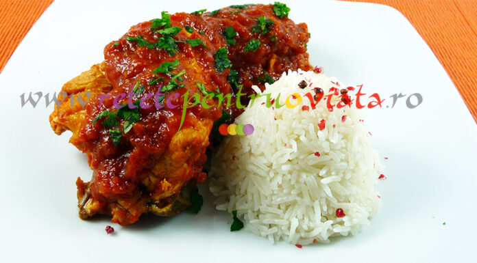 Pui cu Sos de Rosii Reteta de pui cu sos de rosii