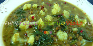 Supa de Linte cu Conopida, Spanac si Curry Supa de Linte cu Conopida, Spanac si Curry