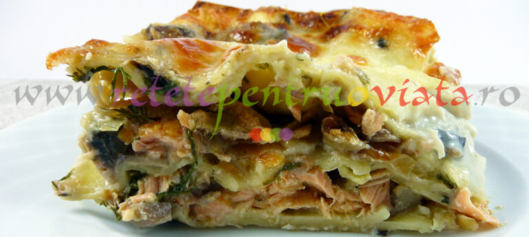 Reteta lasagna cu legume si somon