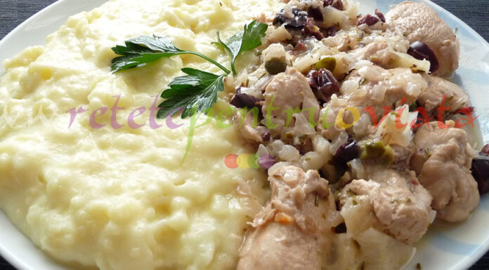 Pui cu Masline si Piure de Cartofi Pui cu Masline si Piure de Cartofi