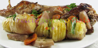 Iepure la Cuptor cu Vin si Legume Iepure la Cuptor cu Vin si Legume