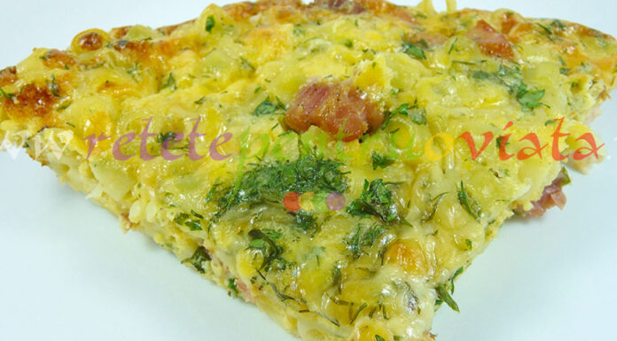 Omleta cu Paste, Bacon si Parmezan Reteta omleta cu paste