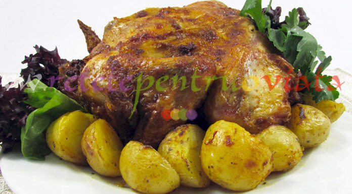 Pui la Cuptor cu Cartofi Pui la Cuptor cu Cartofi