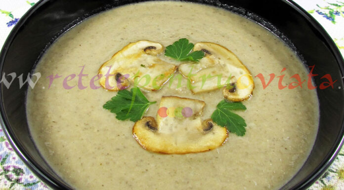 Supa Crema de Ciuperci cu Smantana Reteta de Supa Crema de Ciuperci cu Smantana