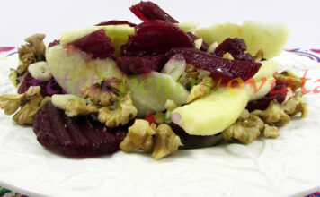 Salata de Sfecla Rosie cu Mere si Nuci Salata de Sfecla Rosie cu Mere si Nuci
