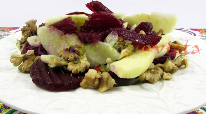Salata de Sfecla Rosie cu Mere si Nuci Salata de Sfecla Rosie cu Mere si Nuci