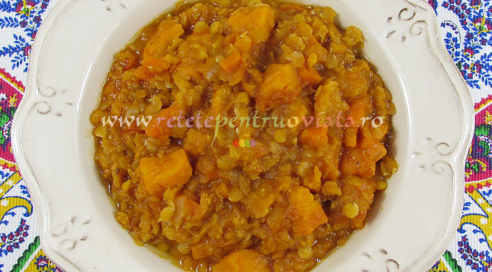 Mancare de Linte Rosie cu Legume Mancare de Linte Rosie cu Legume