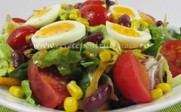 Salata Italiana cu Fasole Rosie si Porumb Reteta Salata Italiana