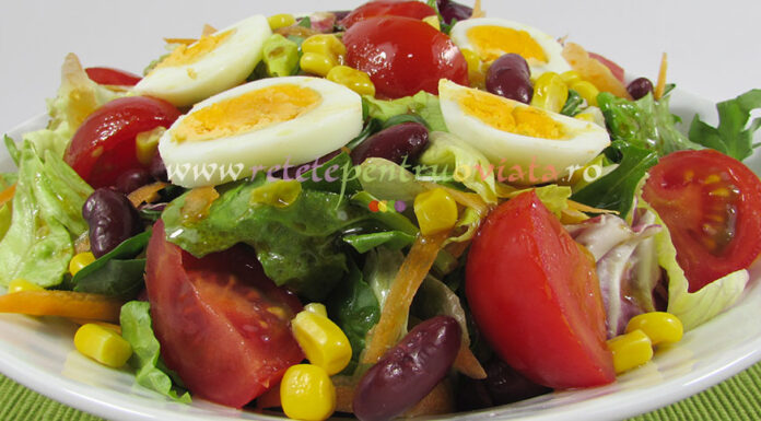Salata Italiana cu Fasole Rosie si Porumb Reteta Salata Italiana