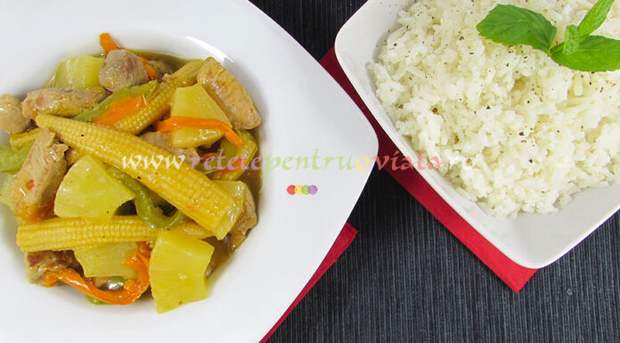 Mancare Chinezeasca cu Carne de Porc si Ananas Mancare Chinezeasca cu Carne de Porc si Ananas