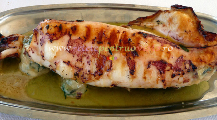 Calamar Umplut la Gratar Reteta Calamar Umplut la Gratar