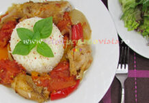 Pulpe de Pui la Cuptor cu Legume si Orez Pulpe de Pui la Cuptor cu Legume si Orez