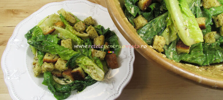 Salata Caesar (Salata Cezar) - Reteta Originala