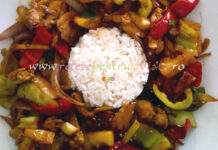 Pui Chinezesc cu Legume si Orez Pui Chinezesc cu Legume si Orez