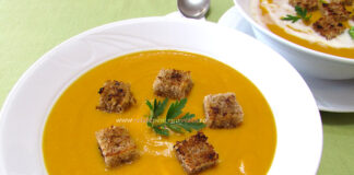 Supa Crema de Legume cu Crutoane Supa Crema de Legume cu Crutoane