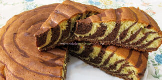 Chec Marmorat cu Cacao si Portocala Chec Marmorat cu Cacao si Portocala