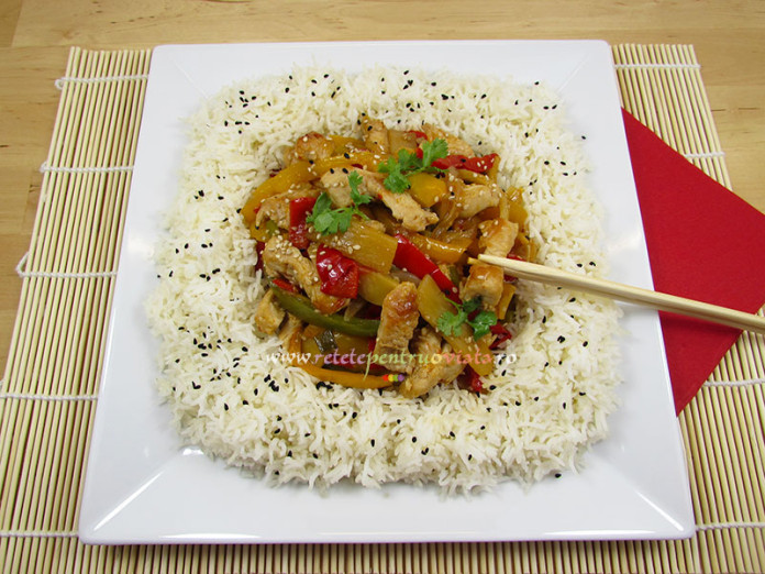 Pui Chinezesc cu Orez ⋆ Retete Pentru O Viata
