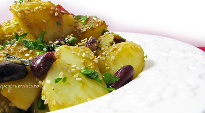 Mancare Asiatica de Cartofi si Fasole Rosie Mancare Asiatica de Cartofi si Fasole Rosie