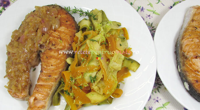 Somon cu Legume la Tigaie Somon cu Legume la Tigaie