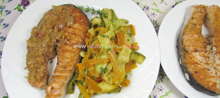 Somon cu Legume la Tigaie