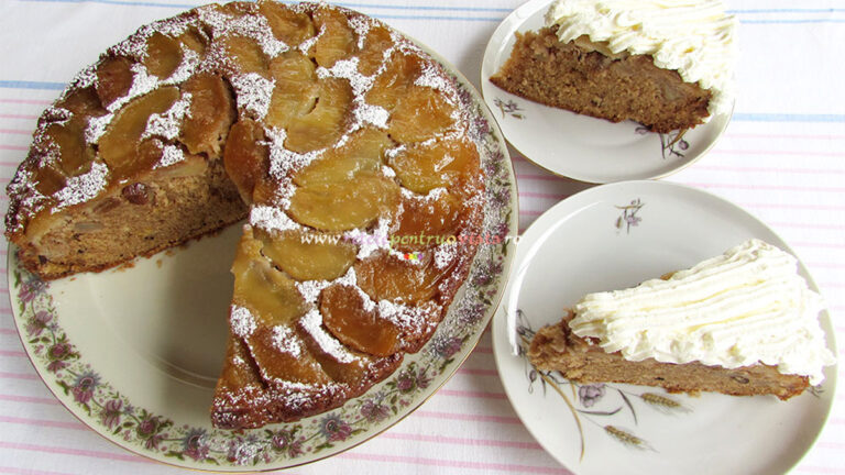 Prajitura Rasturnata cu Mere si Nuci