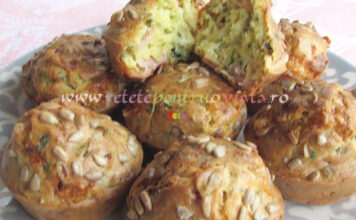 Briose Aperitiv cu Sunca si Cascaval Briose Aperitiv cu Sunca si Cascaval