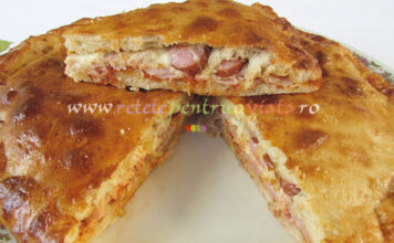 Pizza cu Ton, Sunca si Cremvursti Pizza cu Ton, Sunca si Cremvursti