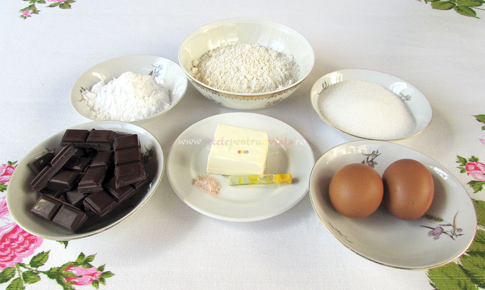 Ingrediente pentru reteta de fursecuri crapate cu ciocolata