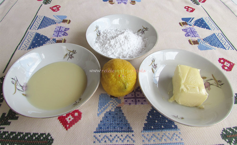 Ingrediente pentru crema de unt
