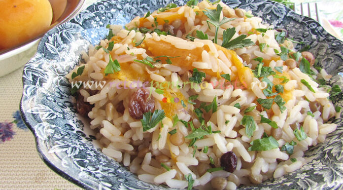 Garnitura de Orez cu Caise si Linte Garnitura de Orez cu Caise si Linte