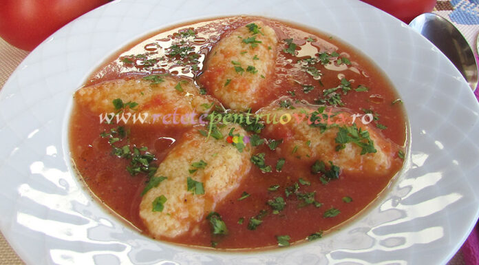 Supa Crema de Rosii cu Galuste Supa Crema de Rosii cu Galuste