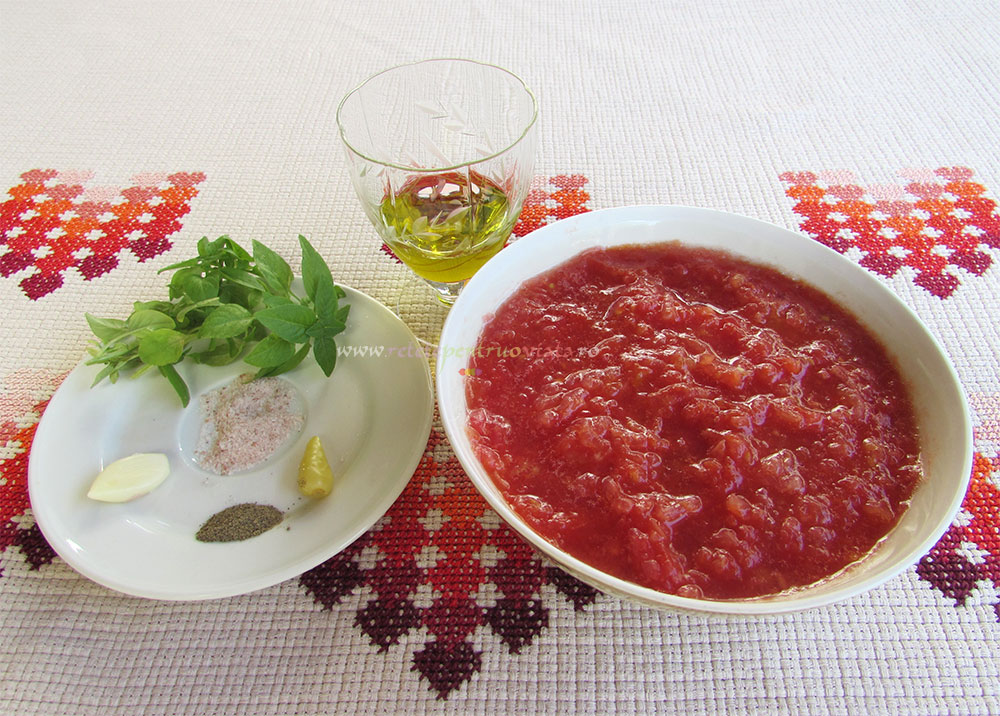 Ingrediente pentru sosul de rosii