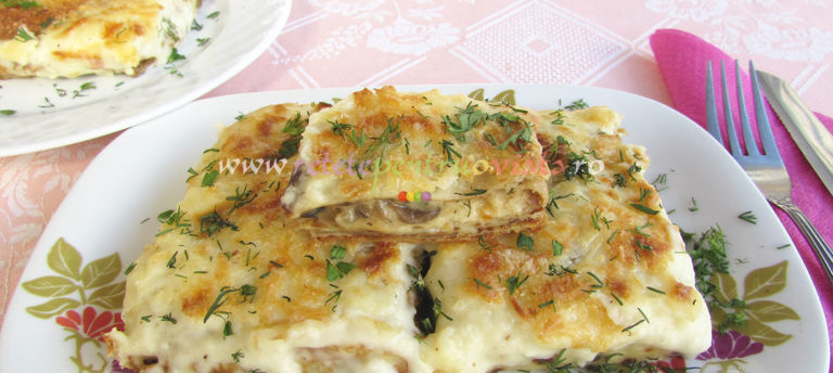 Clatite Umplute cu Ciuperci la Cuptor poza 2