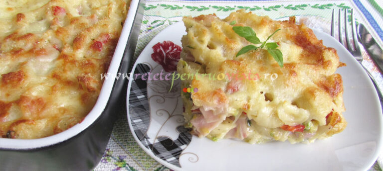 Paste Gratinate cu Sunca si Legume poza 1