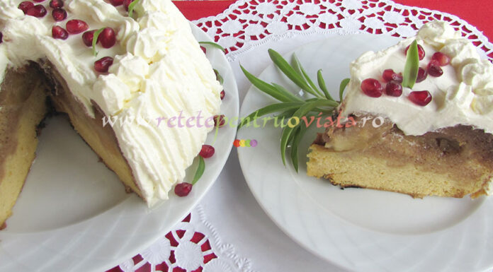 Tort de Mere Intregi cu Frisca Tort de Mere Intregi cu Frisca