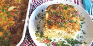 Cartofi Gratinati la Cuptor cu Bacon, Cascaval si Sos Bechamel Cartofi Gratinati la Cuptor cu Bacon, Cascaval si Sos Bechamel