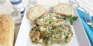 File de Rechin la Tigaie cu Branza Feta File de Rechin la Tigaie cu Branza Feta