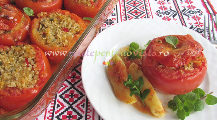 Rosii Umplute cu Quinoa si Ciuperci Rosii Umplute cu Quinoa si Ciuperci