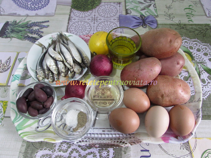 Ingrediente pentru reteta de salata orientala cu hamsii