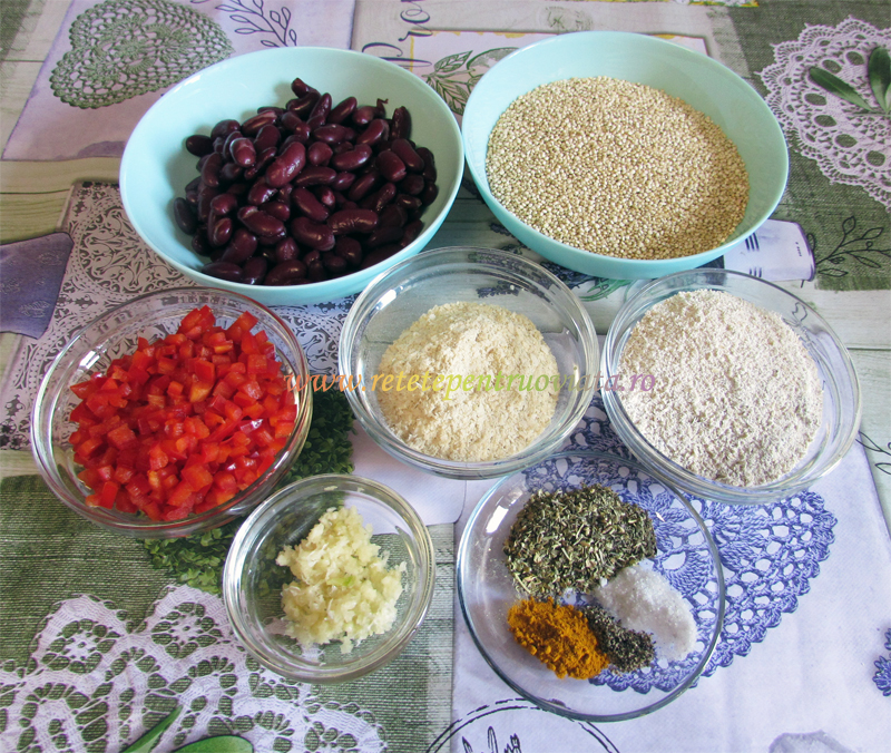 Ingrediente pentru chiftele de quinoa