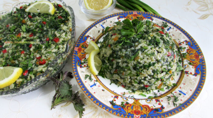 Mancare de Urzici cu Orez si Legume Mancare de Urzici cu Orez si Legume