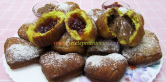 Gogosi cu Ciocolata – Gogosi Umplute cu Ciocolata sau cu Gem Gogosi cu Ciocolata - Gogosi Umplute cu Ciocolata sau cu Gem