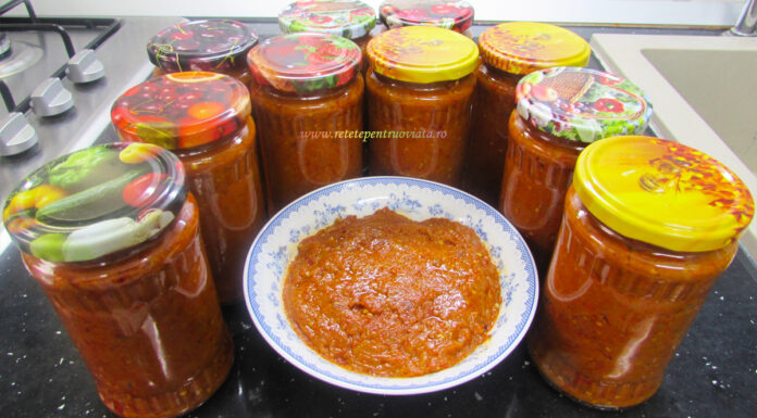 Zacusca de Vinete cu Ardei Copti Zacusca de Vinete cu Ardei Copti Reteta Pas cu Pas