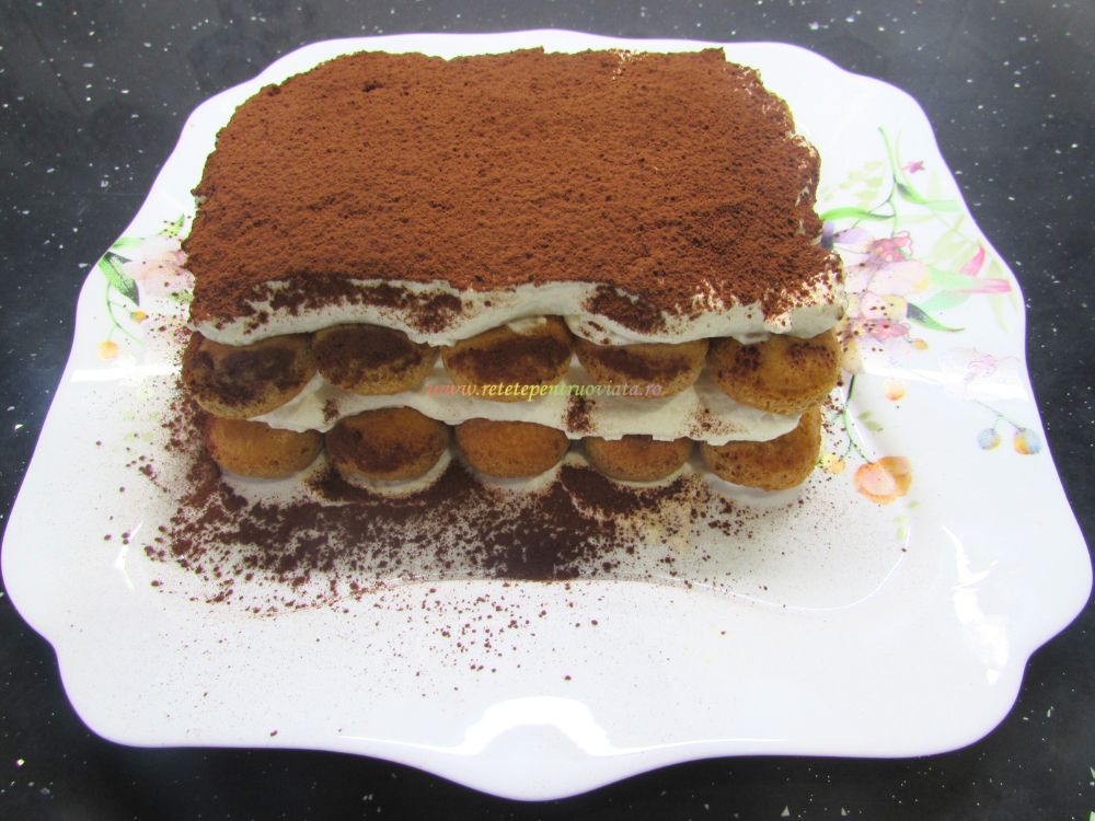 Tiramisu cu mascarpone si frisca, fara oua